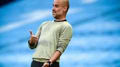 Pep Guardiola lors de Manchester City-Real Madrid©Maxppp