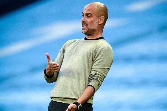 Pep Guardiola lors de Manchester City-Real Madrid©Maxppp