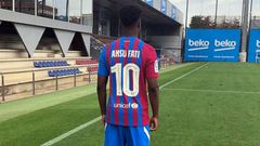 Ansu Fati avec le numéro 10 du Barça