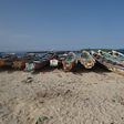 Pirogue sur le rivage Sénégal