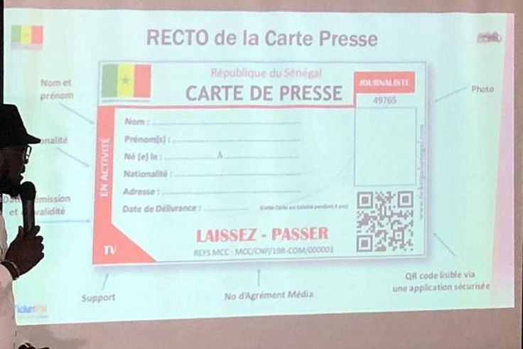carte presse senegal