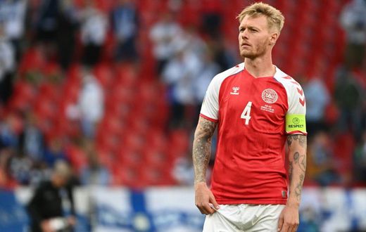 Denmark captain Simon Kjaer plays in Italy with AC Milan