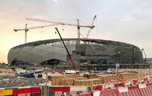 The Education City stadium, seen here under construction in May last year, is the third to be completed among eight venues Qatar is readying for the 2022 World Cup