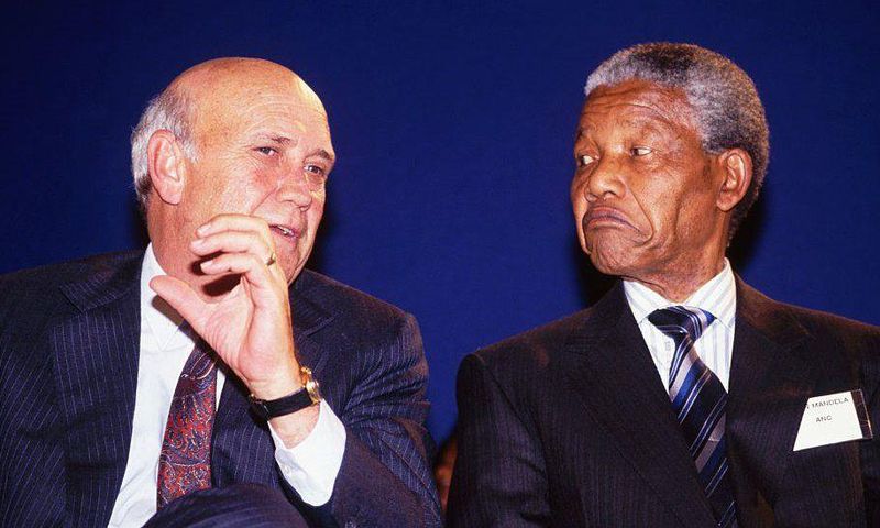 De Klerk et Nelson Mandela