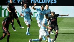 Karim Benzema scored twice for Real Madrid against Celta Vigo in La Liga on Saturday.