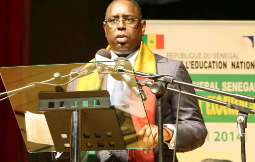 Le président Macky Sall lors de son discours à le fête de l'excellence en 2014