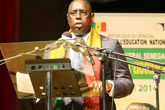 Le président Macky Sall lors de son discours à le fête de l'excellence en 2014