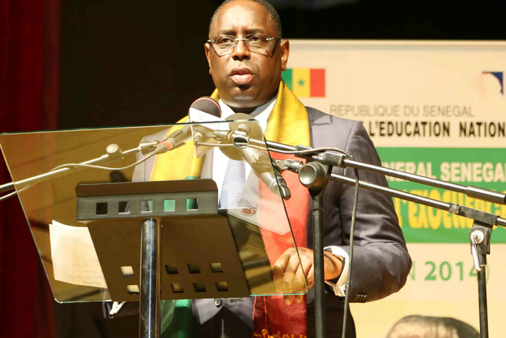 Le président Macky Sall lors de son discours à le fête de l'excellence en 2014