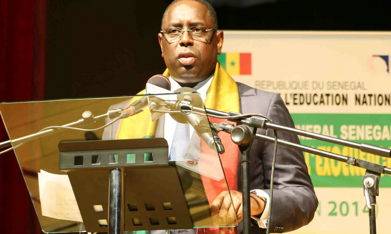 Le président Macky Sall lors de son discours à le fête de l'excellence en 2014