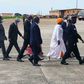 La délégation de la Cédéao à son arrivée à l'aéroport de Conakry le 10 septembre 2021 REUTERS - STRINGER
