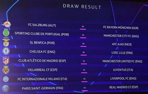 PSG will play Real Madrid and Liverpool take on Inter Milan in two of the standout ties in the revised Champions League last-16 draw