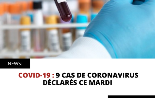 COVID 19 : 9 CAS DE CORONAVIRUS DÉCLARÉS CE MARDI