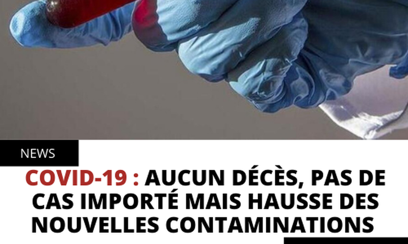 Covid-19 : Aucun décès, pas de cas importé mais hausse des nouvelles contaminations