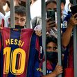 Barcelona fans gathered at the Camp Nou on Sunday to bid farewell to Lionel Messi
