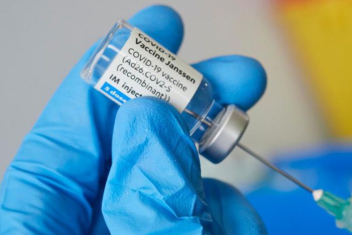 A vial of Johnson & Johnson's COVID-19 vaccine.