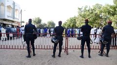 The court case in the northern Senegal was held amid tension as police blocked roads and supporters of the teacher, Cheikhouna Gueye, gathered behind barriers