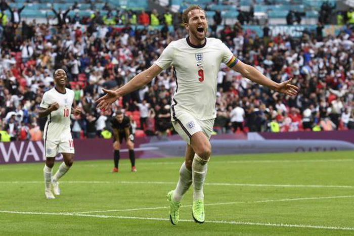 Les deux buteurs de lors de la victoire de l'Angleterre 2 - 0 contre l'Allemagne en 8e de finale de l'Euro 2021