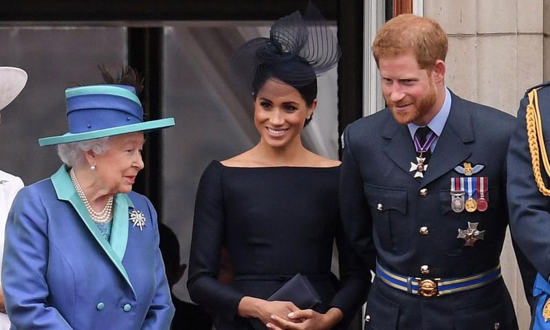 Queen Elizabeth, Meghan Markle and Prince Harry