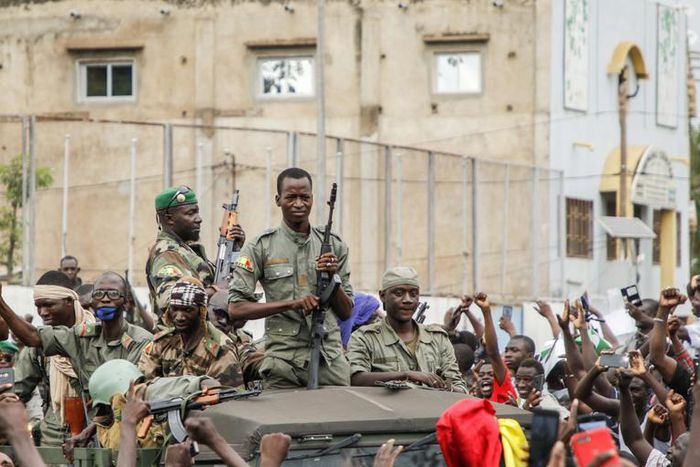 Des militaires jubilent après le coup d'Etat au Mali