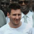 Lionel Messi lors d'un voyage humanitaire au Sénégal