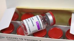 A box containing vials of the AstraZeneca Covid-19 vaccine.