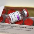 A box containing vials of the AstraZeneca Covid-19 vaccine.