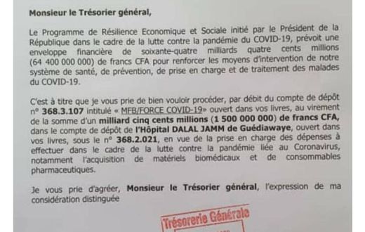 SUBVENTION DE 1,5 MILLIARD À DALAL JAMM : LE DOCUMENT QUI CONFOND LE PCA DÉMISSIONNAIRE
