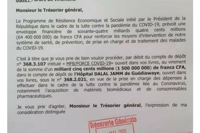 SUBVENTION DE 1,5 MILLIARD À DALAL JAMM : LE DOCUMENT QUI CONFOND LE PCA DÉMISSIONNAIRE
