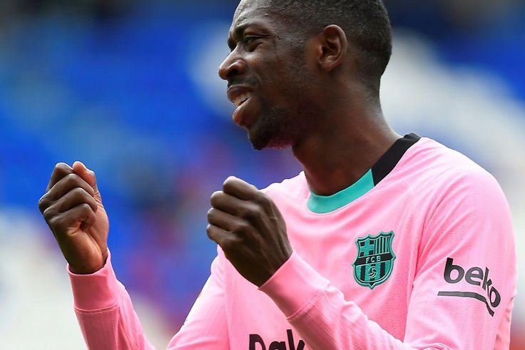 Le milieu de terrain français Ousmane Dembélé lors du match de Liga entre son club de Barcelone et Eibar, le 22 mai 2021 à Eibar