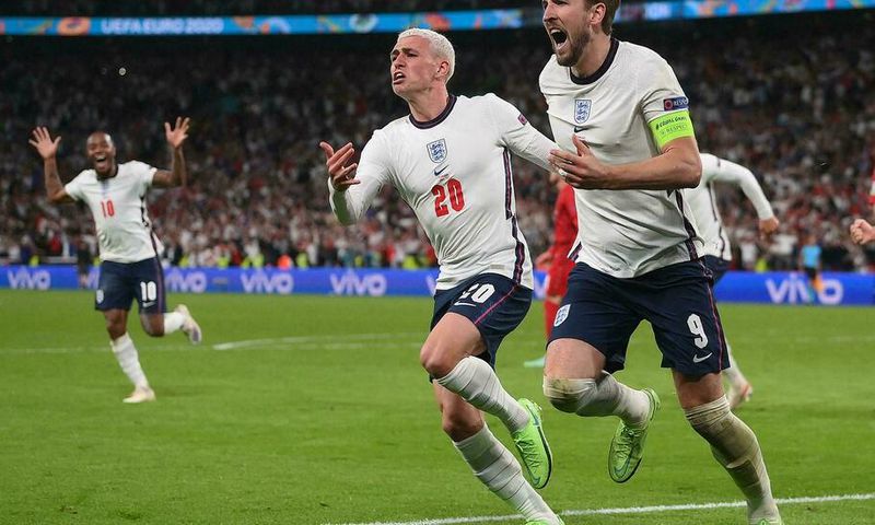 Harry Kane a inscrit le but de la qualification en finale après un penalty © Laurence Griffiths, AFP