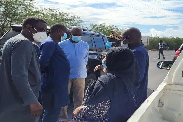 Le ministre des Infrastructures, Mansour Faye, sur les lieux de l'accident à Ndioum | 03 août 2021