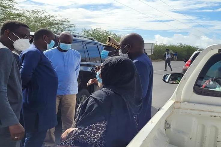 Le ministre des Infrastructures, Mansour Faye, sur les lieux de l'accident à Ndioum | 03 août 2021