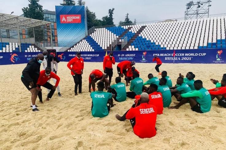 L'équipz du Sénégal à l'entrainement