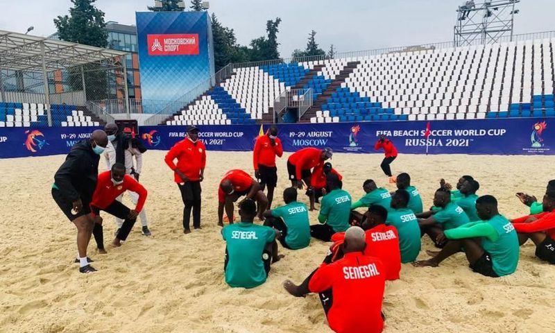 L'équipz du Sénégal à l'entrainement