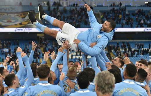 Sergio Aguero scored 260 goals for Man City, winning five Premier League titles