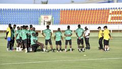 Les lions en séance d'entrainement au stade Lat-Dior