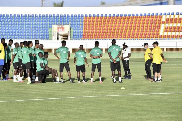 Les lions en séance d'entrainement au stade Lat-Dior