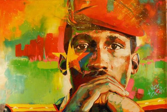 A portrait of Thomas Sankara