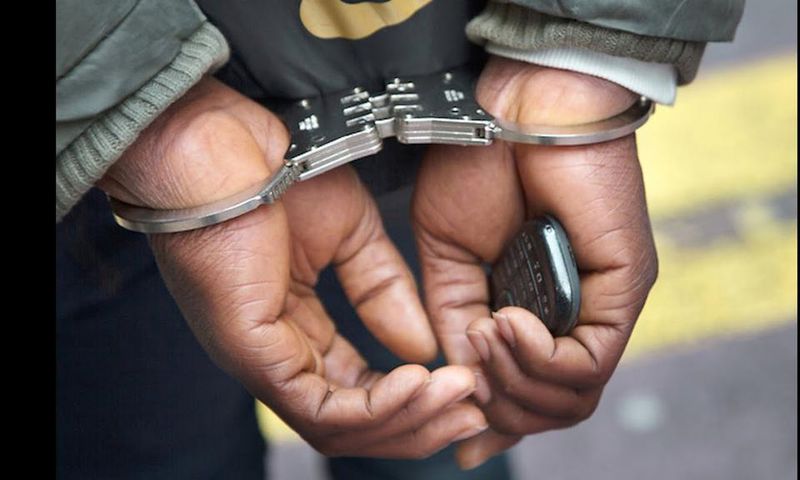 A man in handcuffs