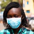 Coronavirus : a schoolgirl wearing a mask