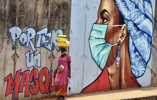 Coronavirus: une peinture murale pour sensibiliser sur le respect des gestes barrières