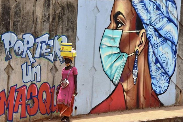 Coronavirus: une peinture murale pour sensibiliser sur le respect des gestes barrières