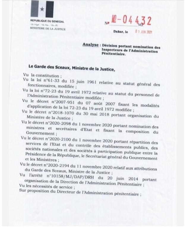 sanction directeur prison
