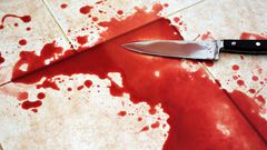 Knife with blood