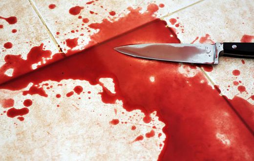 Knife with blood