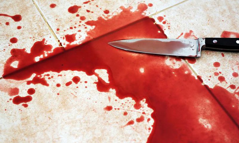 Knife with blood