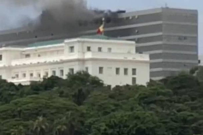 Incendie au Building administratif
