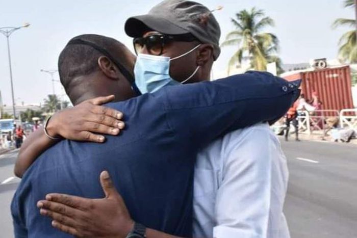 Guy Marius Sagna avec Barthélémy Dias