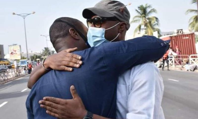 Guy Marius Sagna avec Barthélémy Dias
