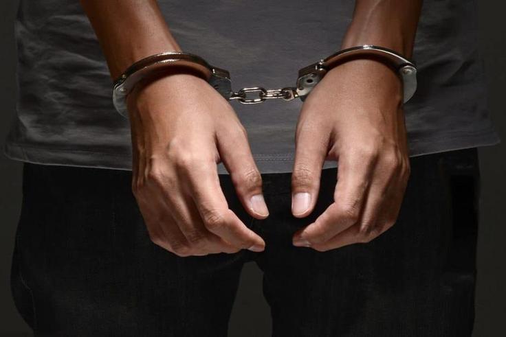 Arrested and handcuffed